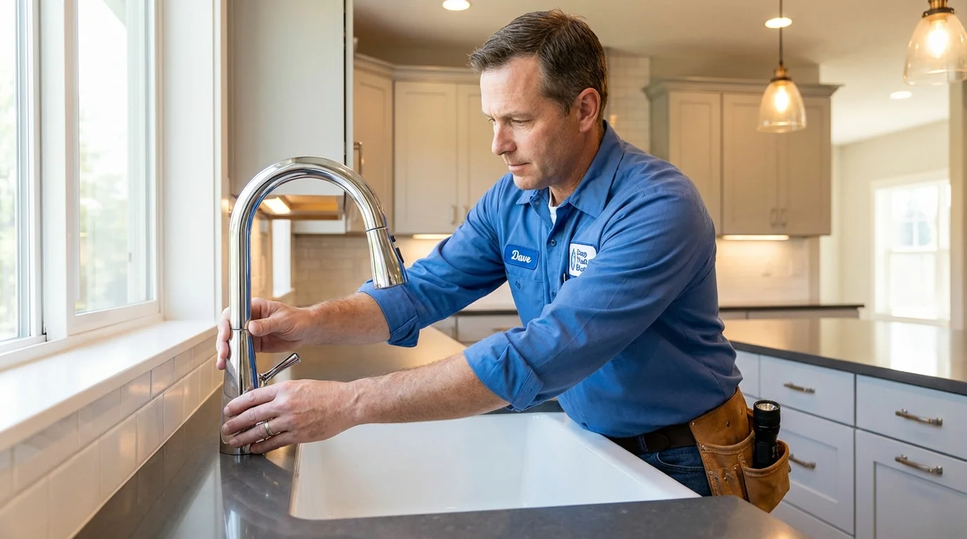 Kitchen faucet installation by Johns Plumbing LLC in Calera